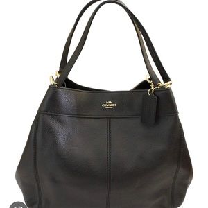 Coach black Lexi pebble leather bag